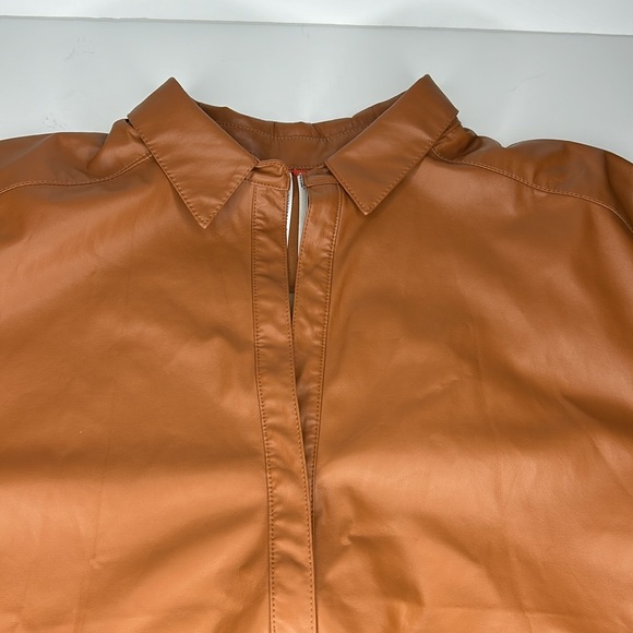 By Anthropologie Faux Leather Popover Top - Picture 7 of 16